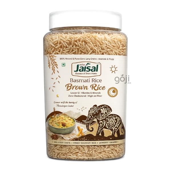 Graines de riz brun Extra long - أرز بني بسماتي طويل جدًا - JAISAL ORGANIC