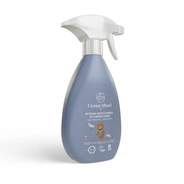 Spray nettoyant jouets et surfaces écologique sans parfum, 500ml - GREEN MOOD