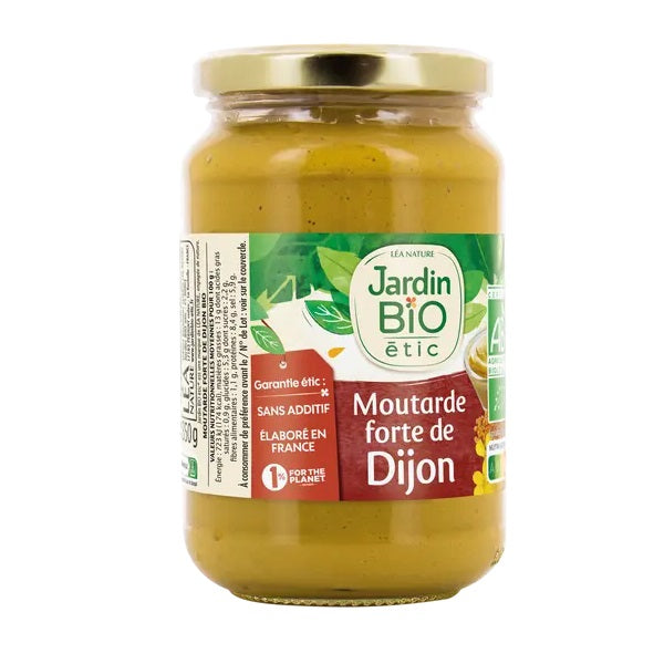 Moutarde forte bio de Dijon, 350g - JARDIN BIO