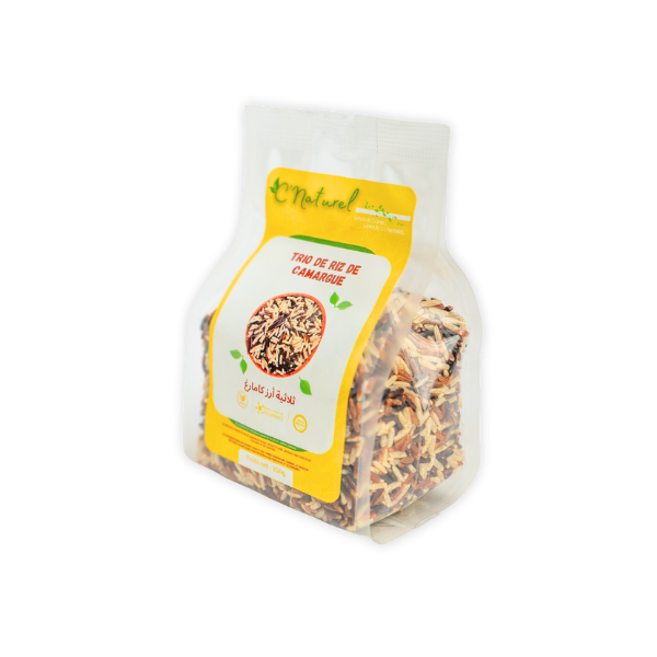 Trio de riz de camargue - blanc, rouge et noir - c'natural