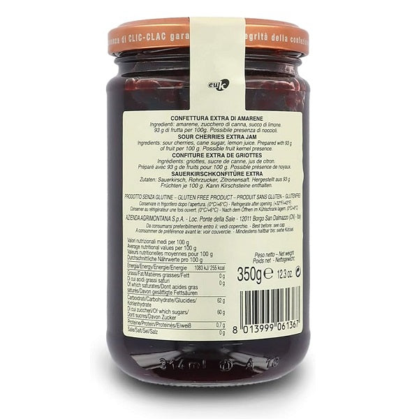 Confiture de cerises noires, 350g - AGRIMONTANA