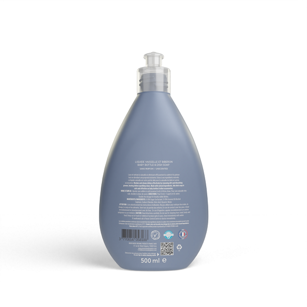 Liquide vaisselle biberon ecologique sans parfum, 500ml - GREEN MOOD
