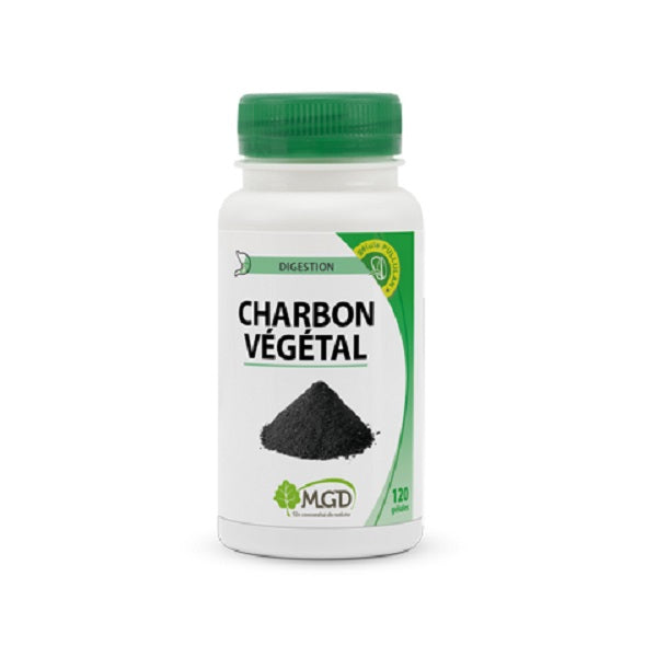 Charbon végétal, 120 Gélules - MGD NATURE Maroc vente en ligne epicerie Fine
