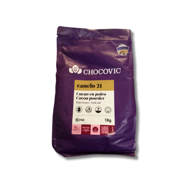 Cacao en poudre amer, Canelo 21, 1Kg - CHOCOVIC Maroc vente en ligne epicerie Fine