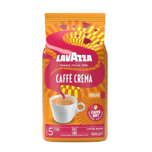 Café en grains Crema VIBRANTE, intensité 5/10, 1Kg – LavAzza