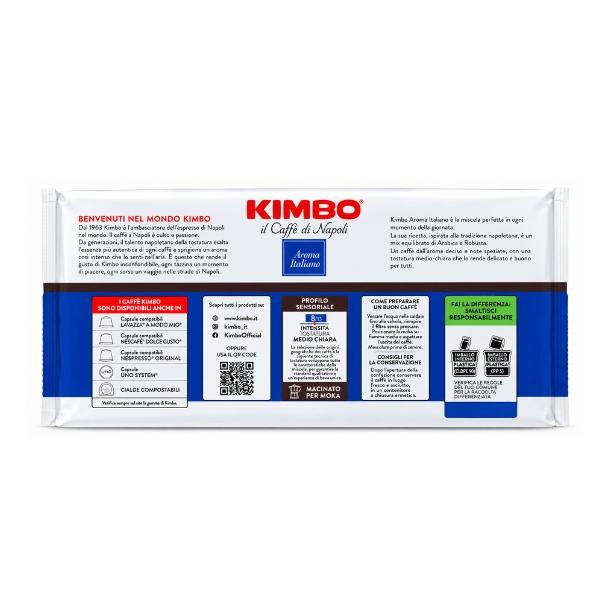 Café moulu Aroma Italiano, lot de 4 × 250g - KIMBO