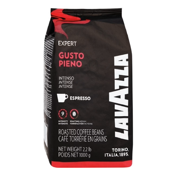 Café en grains GUSTO PIEN 1Kg, intensité 9 – Lavazza
