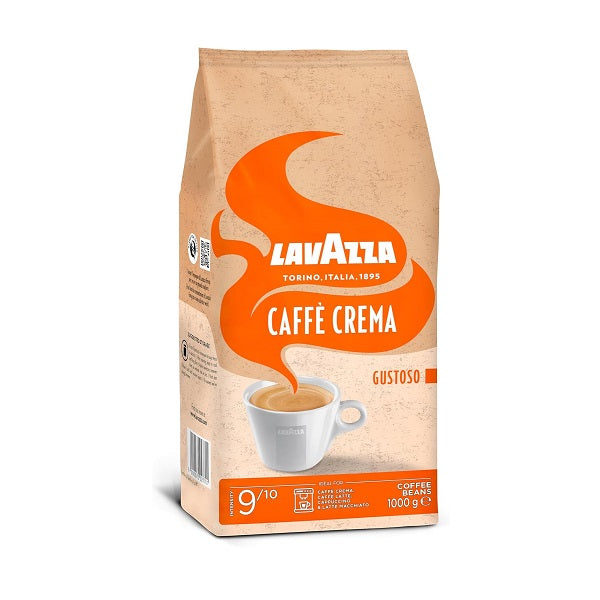 Café en grains Crema Gustoso, intensité 9/10, 1Kg – LavAzza