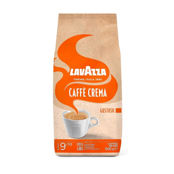 Café en grains Crema Gustoso, intensité 9/10, 1Kg – LavAzza