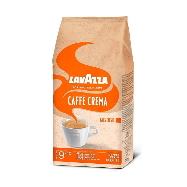 Café en grains Crema Gustoso, intensité 9/10, 1Kg – LavAzza