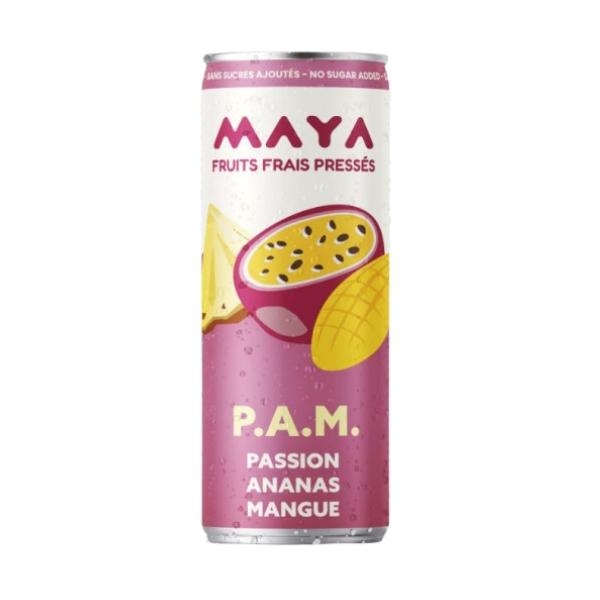Canette P.A.M (Passion – Ananas – Mangue), 330ml - MAYA