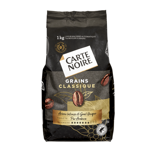 Grains classique, arôme intense, pur arabica, 1kg - CARTE NOIRE