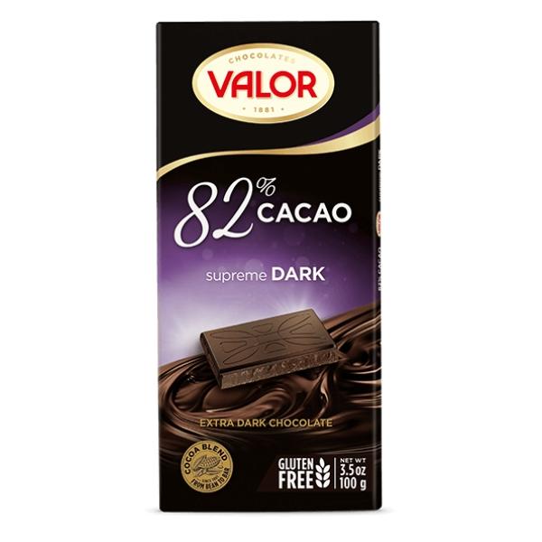 Chocolat noir à 82% de cacao - VALOR