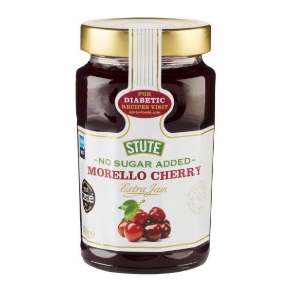 Confiture de cerises MORELLO sans sucre ajouté, 430g - STUTE