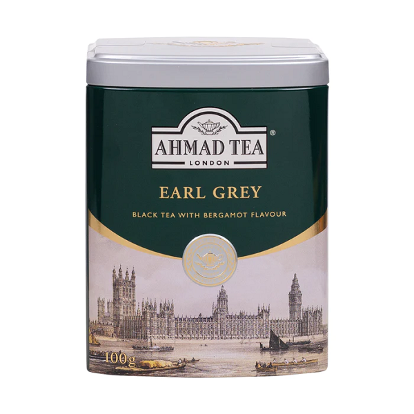 Thé noir au goût de bergamote Earl Grey, 100g - Ahmad Tea Maroc vente en ligne epicerie Fine