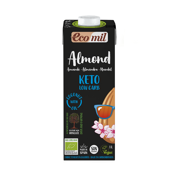 Lait d'amande Nature Keto, 1L Low Carb - ECOMIL Maroc vente en ligne epicerie Fine