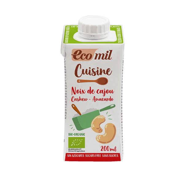 Crème cuisine à la noix de Cajou Bio, 200ml - Ecomil Cuisine