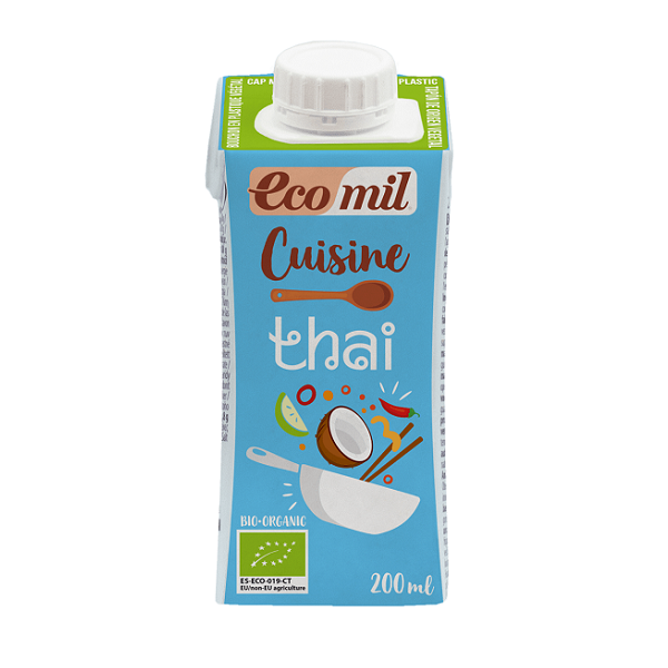 Crème cuisine végétale bio Thaï, 200ml - Ecomil Cuisine