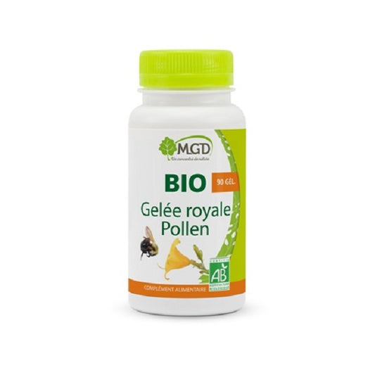 Gelée royale Pollen Bio, 90 Gélules - MGD NATURE