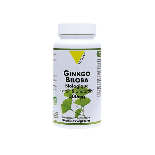Ginkgo biloba 60 Gélules BIO - Vital Plus Maroc vente en ligne epicerie Fine