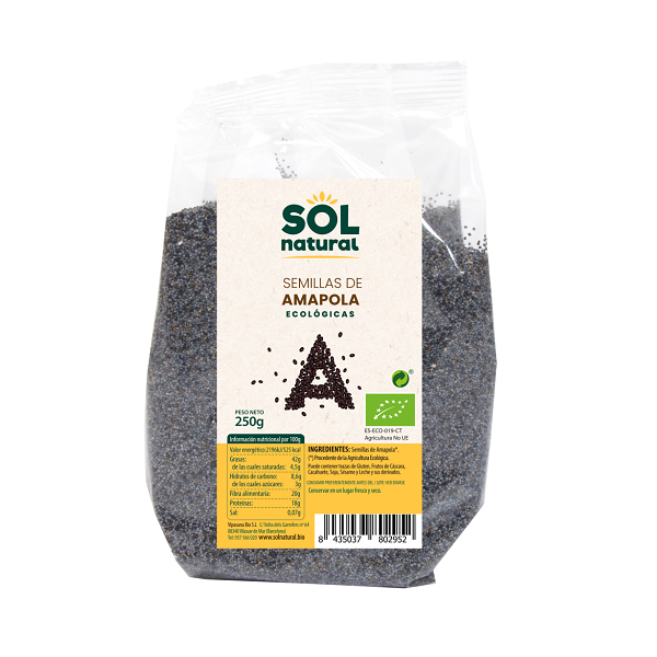 Graines de Pavot, 250g Bio - SOL NATURAL