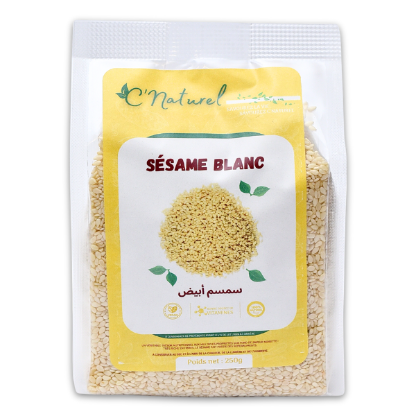Graines de sésame blanc, سمسم أبيض - C'Naturel