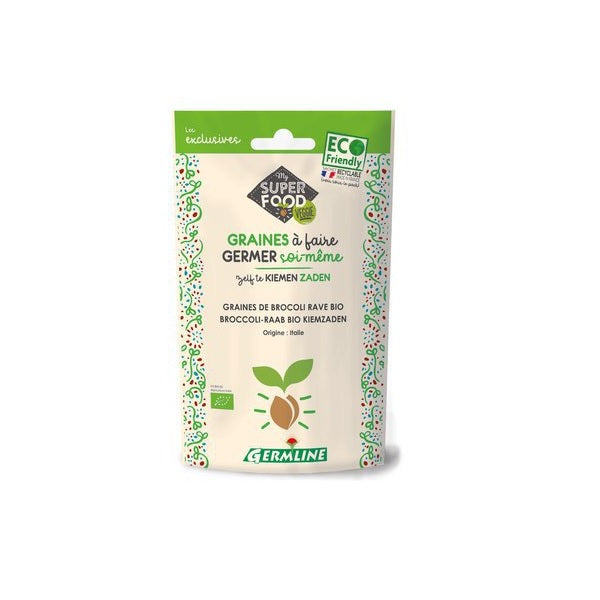 Graines de brocoli rave bio à germer - GERMLINE Maroc vente en ligne epicerie Fine