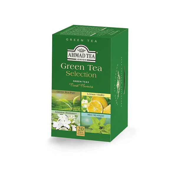 Thé Vert Sélection de 4 Thés Verts, 20 Infusettes - Ahmad Tea