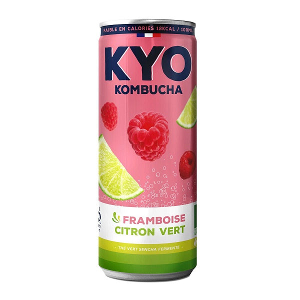 Canette Kombucha framboise citron vert - KYO Maroc vente en ligne epicerie Fine
