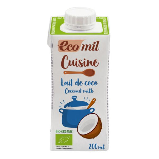 Lait de noix coco Bio 200ml - Ecomil cuisine