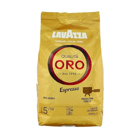 Café en Grains Qualità Oro Espresso 100% Arabica, 1kg - LavAzza