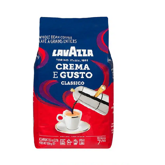 Classique Crème et Goût café en grains 1Kg  (7/10 )– Lavazza