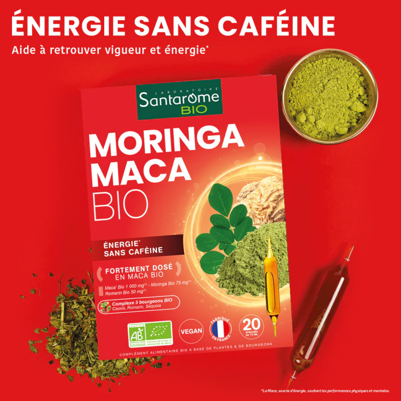 Moringa Maca Bio, 20 ampoules - SANTAROME BIO