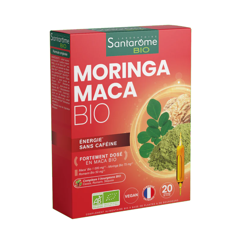 Moringa Maca Bio, 20 ampoules - SANTAROME BIO