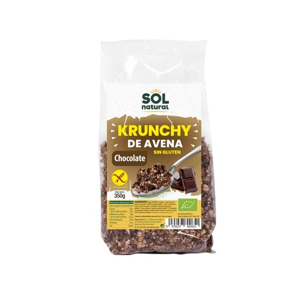 Muesli croustillant à l'avoine sans gluten au chocolat Bio - SOL NATURAL