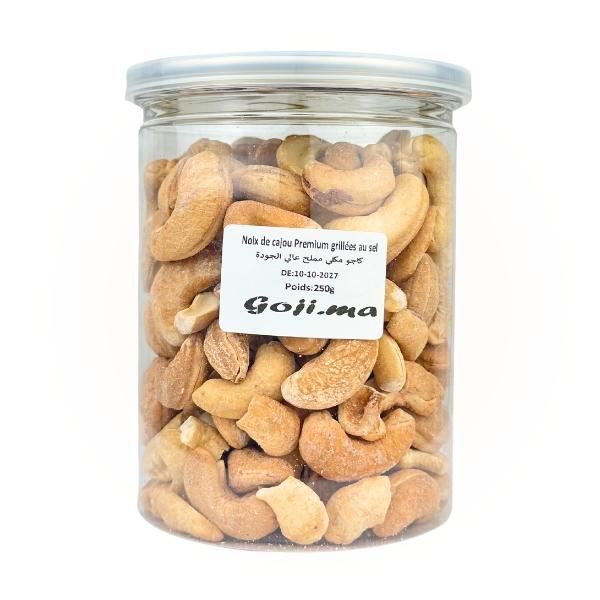 Noix de cajou Premium grillées au sel, 250g - Goji.ma