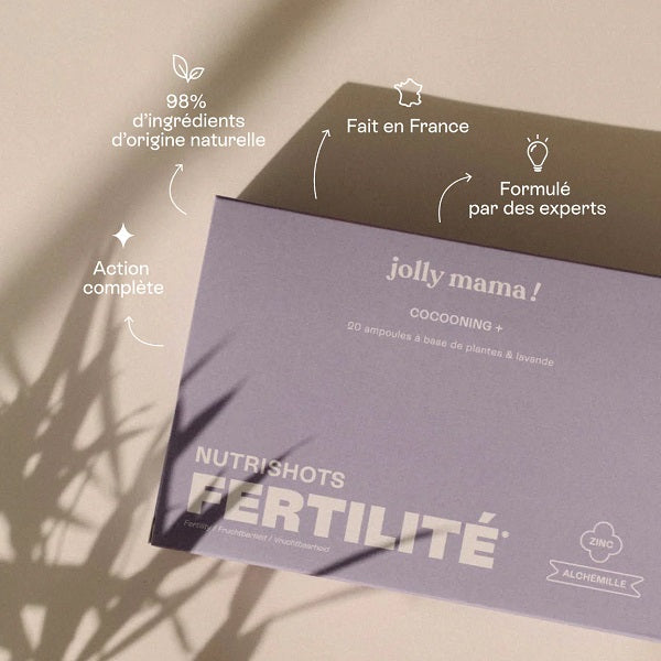 Complément alimentaire fertilité Cocooning+, 20amp - JOLLY MAMA
