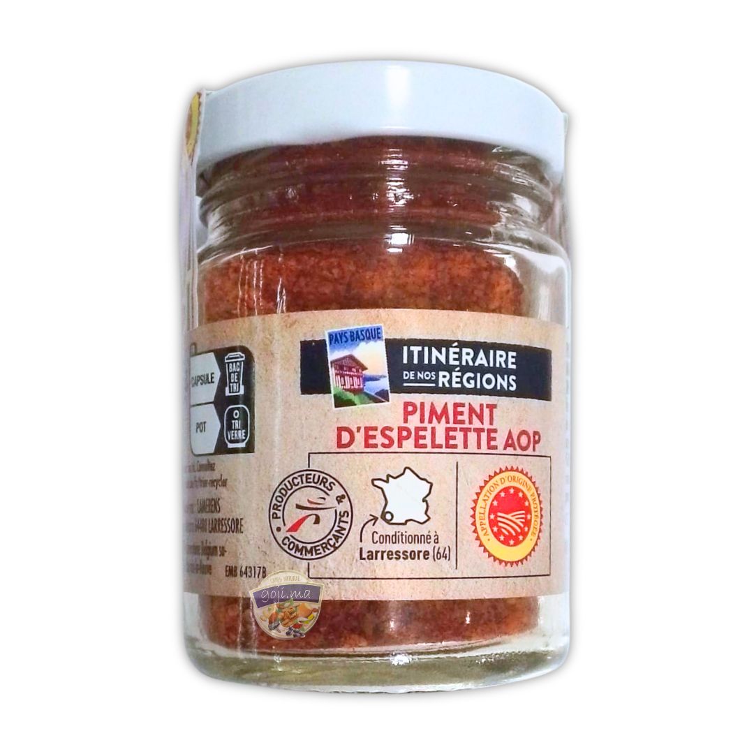 Piment d'Espelette AOP, 40g - ITINÉRAIRE DE NOS RÉGIONS