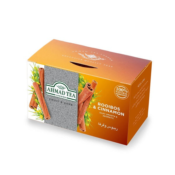 Infusion Rooibos et thé à la cannelle, 20 sachets - Ahmad Tea