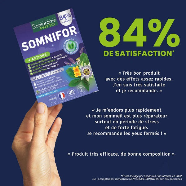 Somnifor 4 ACTIONS, 30 comprimés - SANTAROME BIO