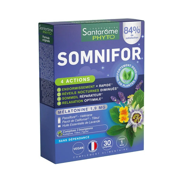 Somnifor 4 ACTIONS, 30 comprimés - SANTAROME BIO