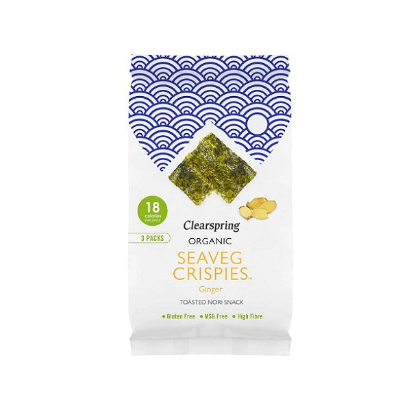 Algue Nori Gingembre Croustillantes 3x4G - Clearspring