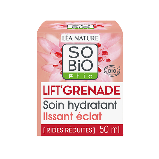 Soin hydratant lissant éclat, LIFT'GRENADE, 50ml - So' Bio ETIC Maroc vente en ligne epicerie Fine