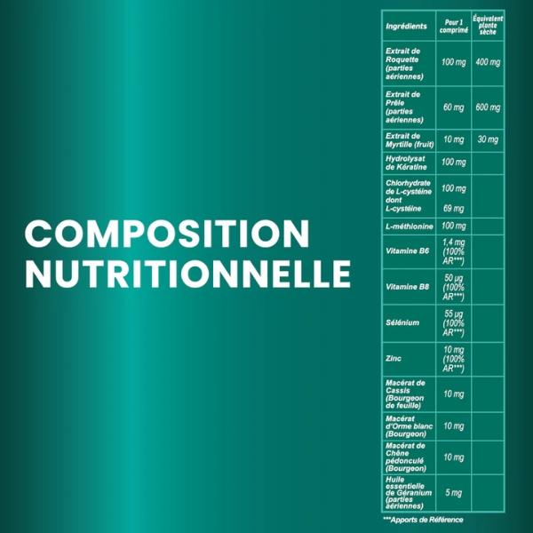 Sublimes Cheveux Force & Croissance, 30 comprimés - SANTAROME BIO