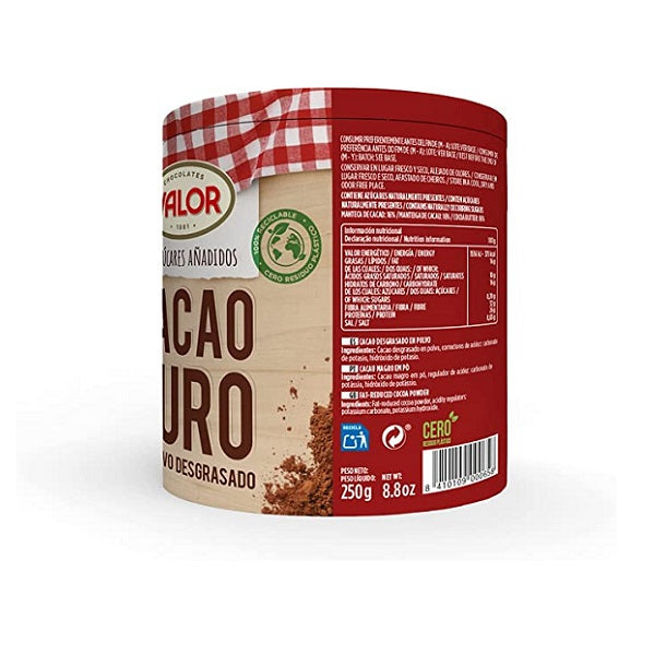 Poudre de cacao pure soluble dégraissée 0% - VALOR