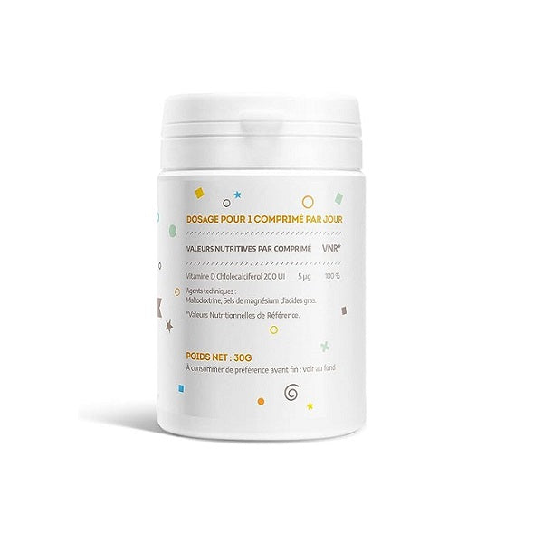 Vitamines D3, 5ug, 60 comprimés - GPH DIFFUSION