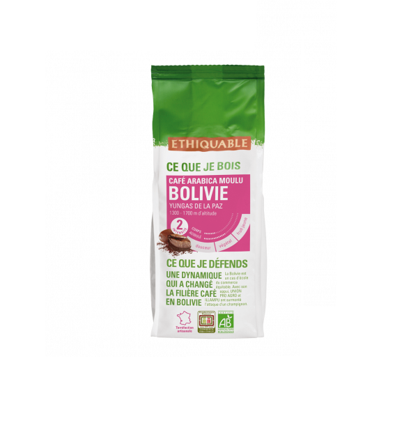 Café moulu Bolivie équitable & Bio, 250g - ETHIQUABLE