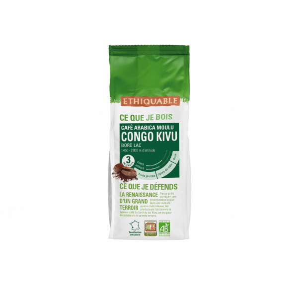 Café Arabica moulu Congo Bio, 250g - ETHIQUABLE