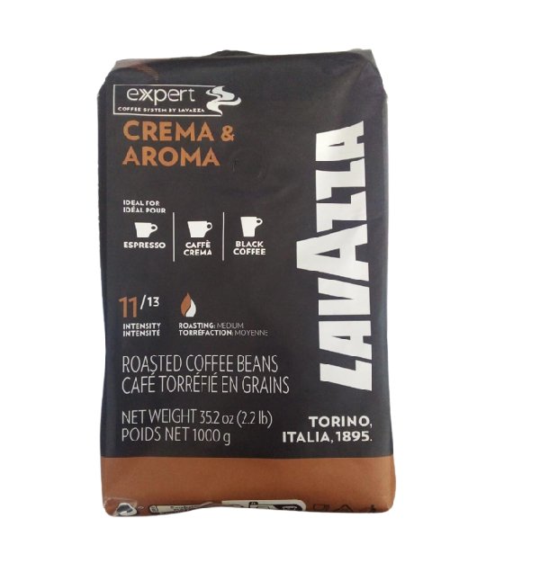 Café en grains Crème et Arôme Expert 1Kg (11/13)– Lavazza Maroc vente en ligne epicerie Fine