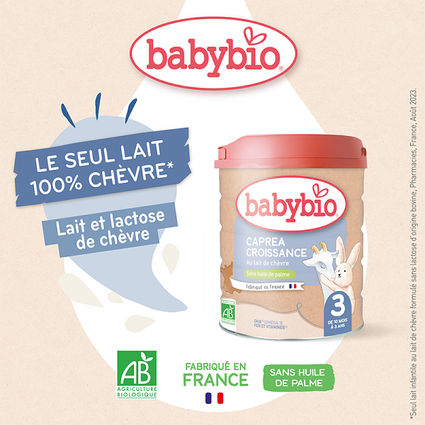 Lait CAPREA 3 Croissance au Lait de Chèvre, 800g - Babybio Maroc vente en ligne epicerie Fine